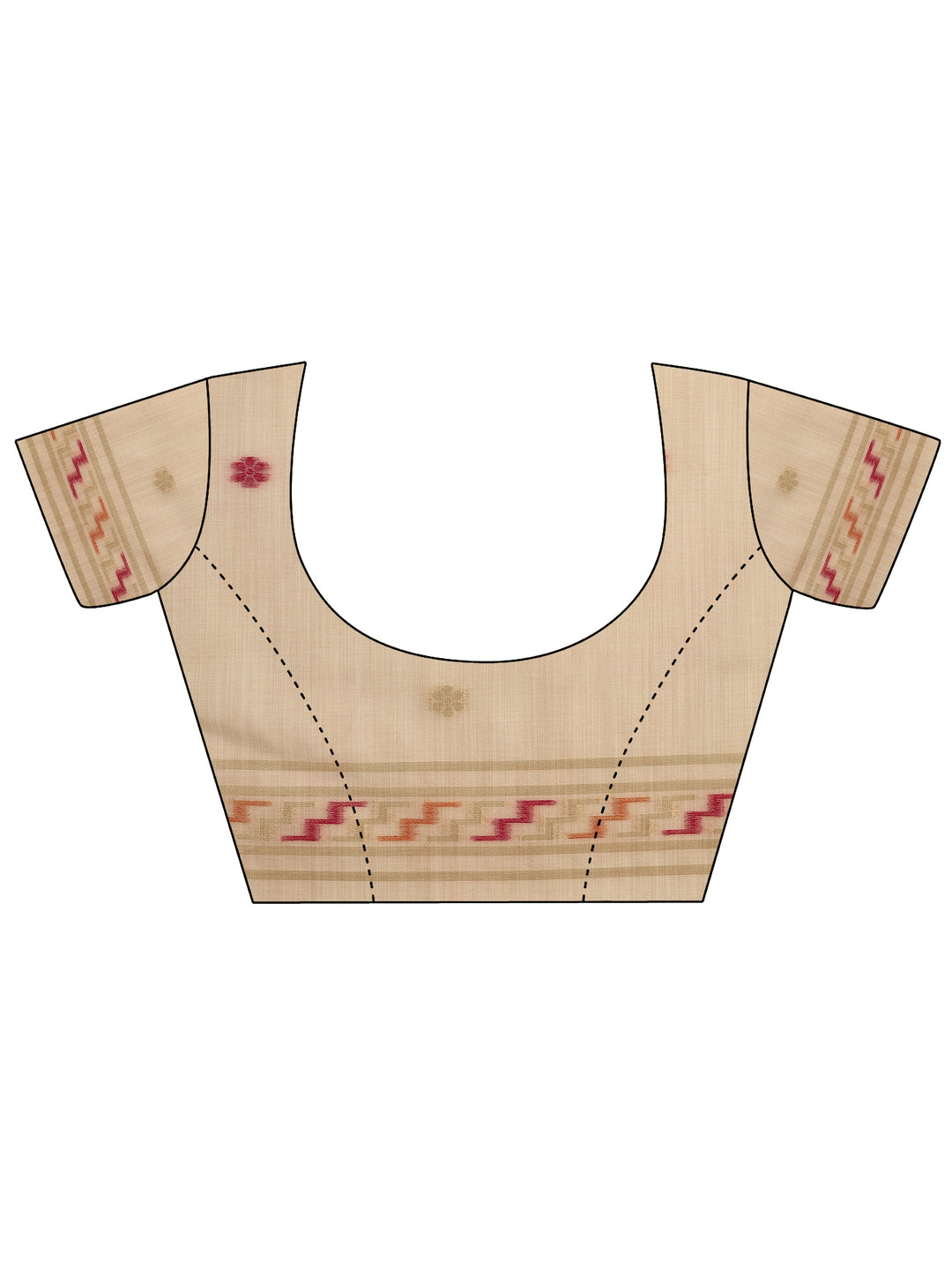 Beige Woven Design Silk Saree With Unstitched Blouse Piece