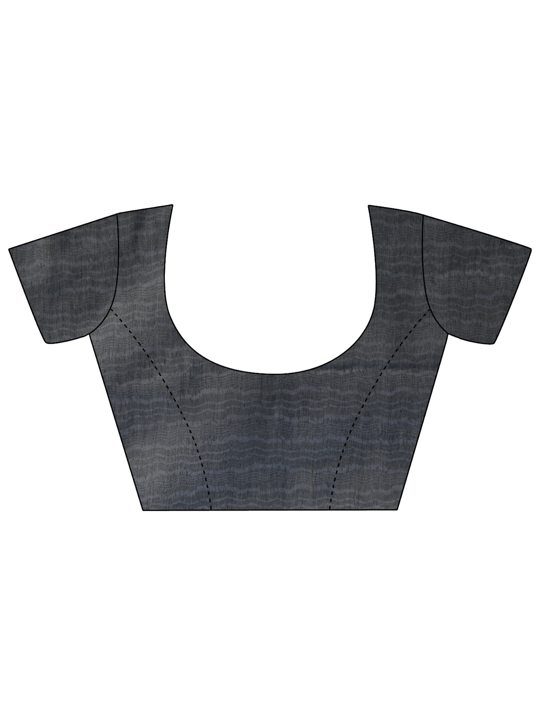 Blue Printed Silk Blend Saree With Unstitched Blouse Piece