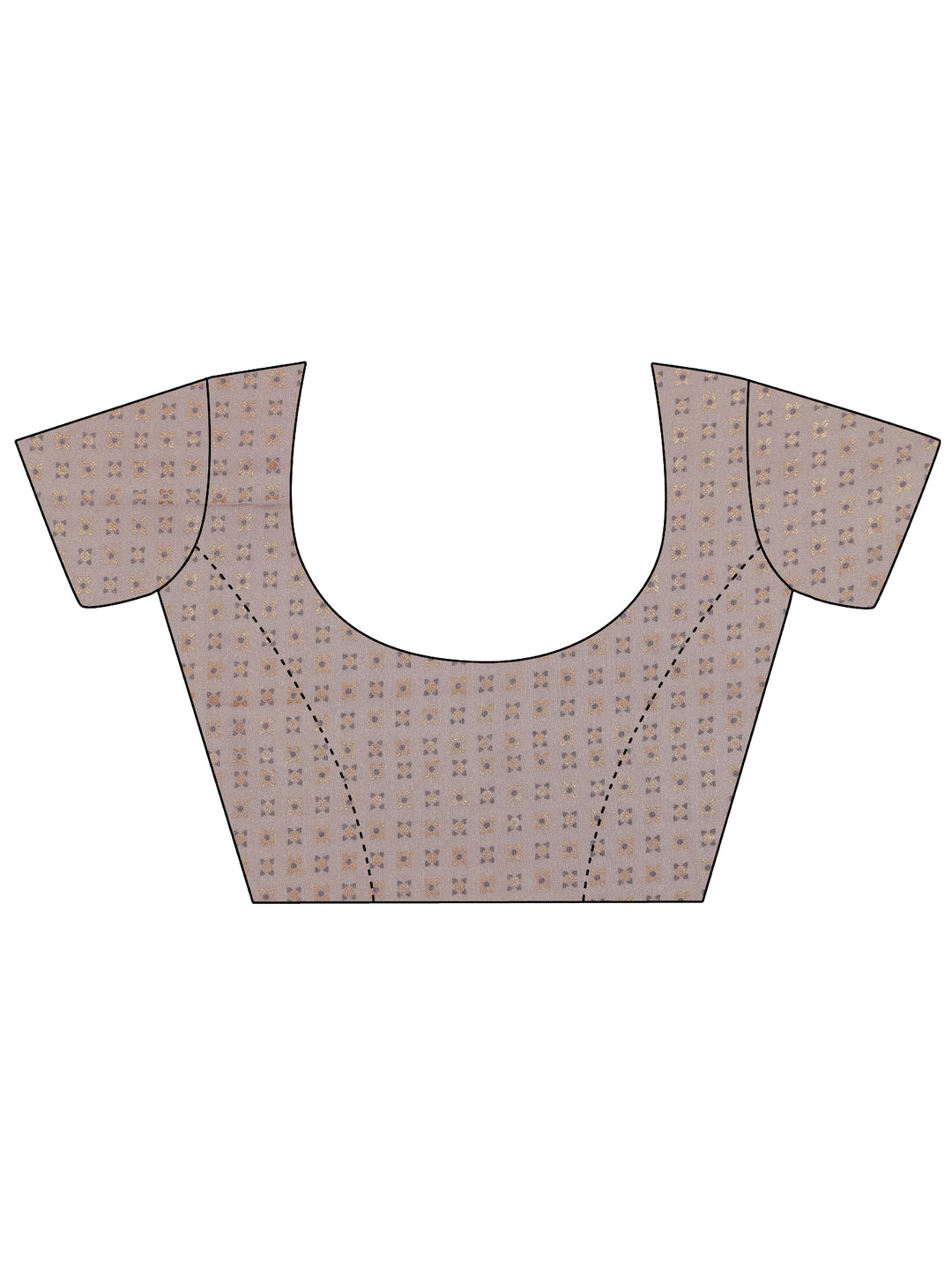 Mauve Printed Georgette Saree With Unstitched Blouse Piece