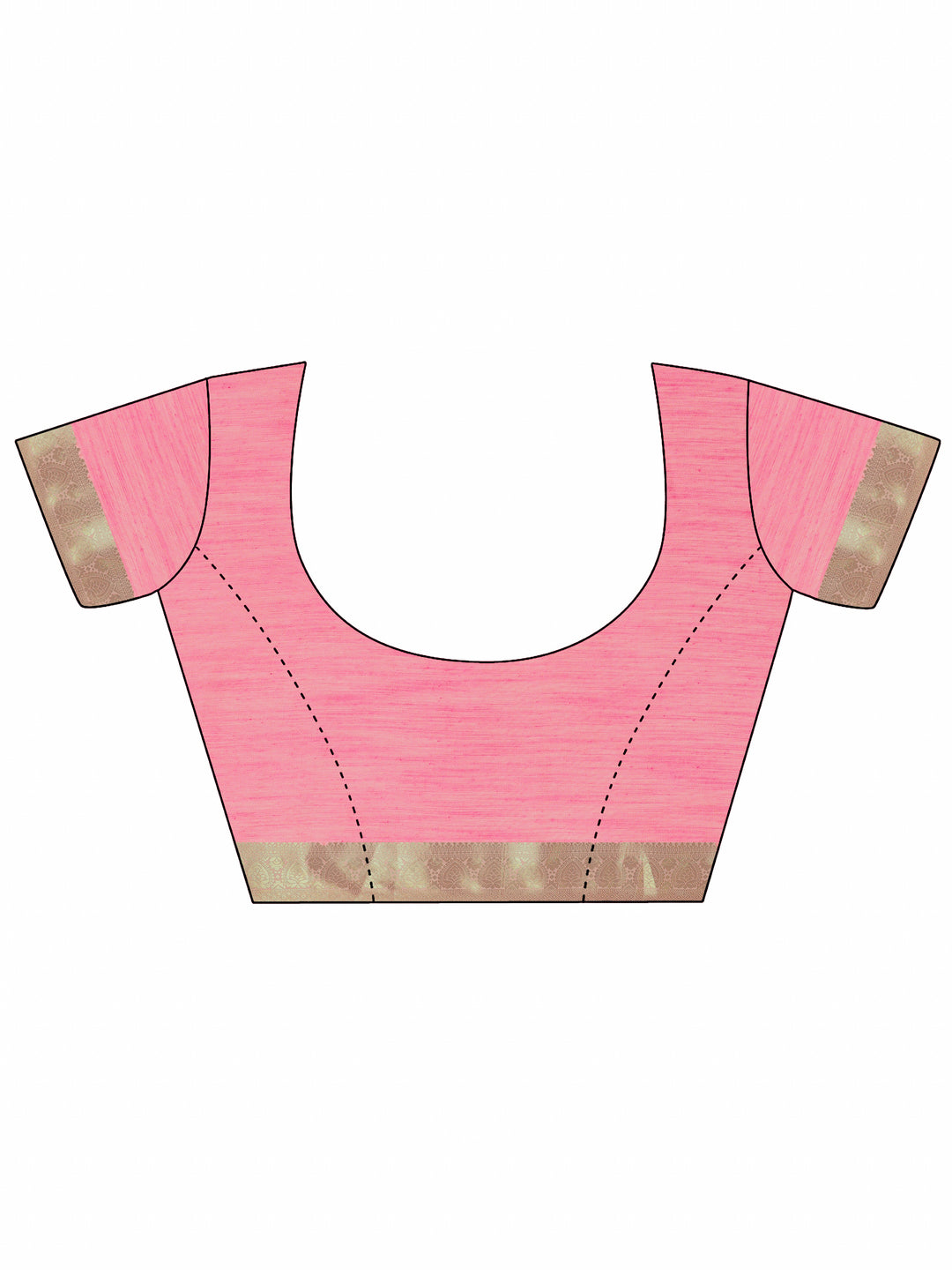 Pink Woven Design Silk Blend Saree With Unstitched Blouse Piece