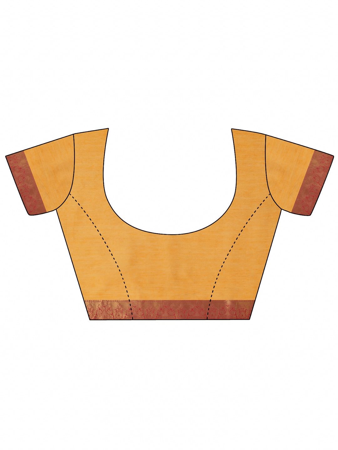 Yellow Woven Design Silk Blend Saree With Unstitched Blouse Piece