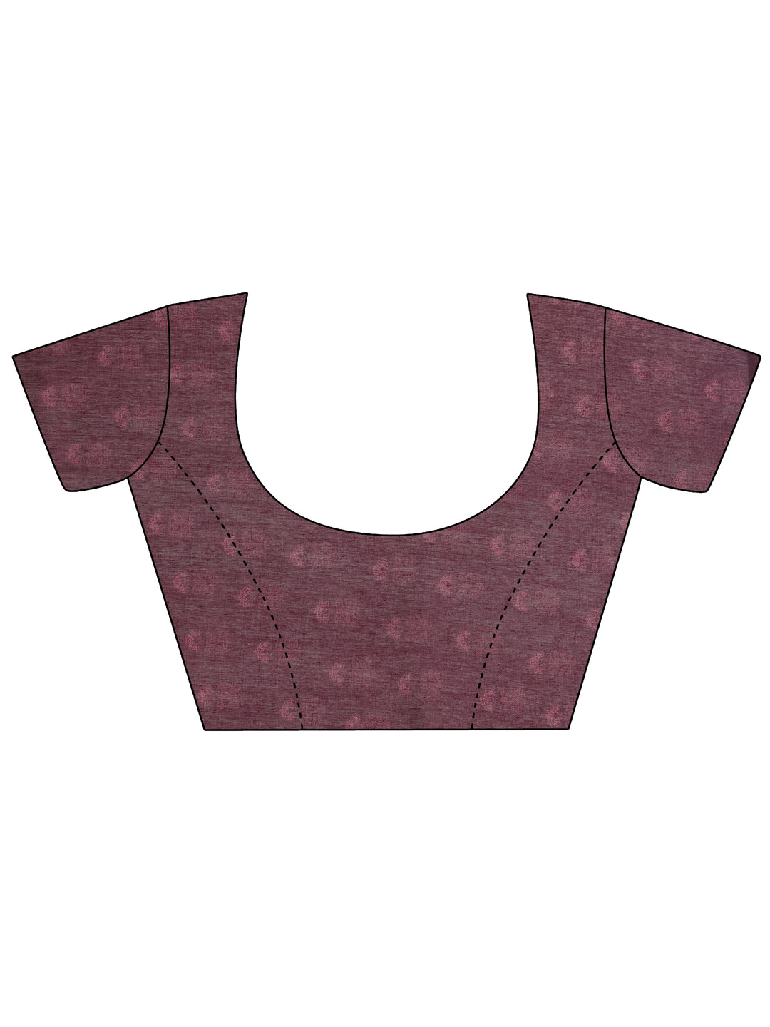 Purple Printed Silk Blend Saree With Unstitched Blouse Piece