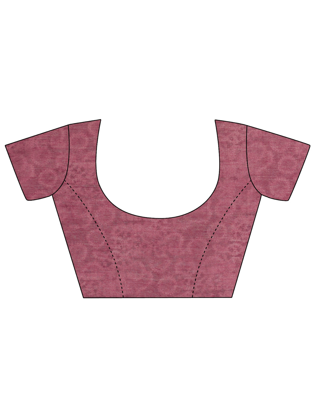 Tan Printed Silk Blend Saree With Unstitched Blouse Piece