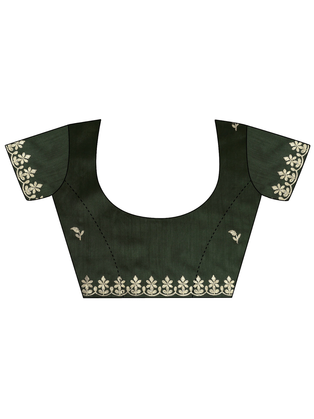 Green Embellished Jimmy Choo Organza Saree With Unstitched Blouse Piece