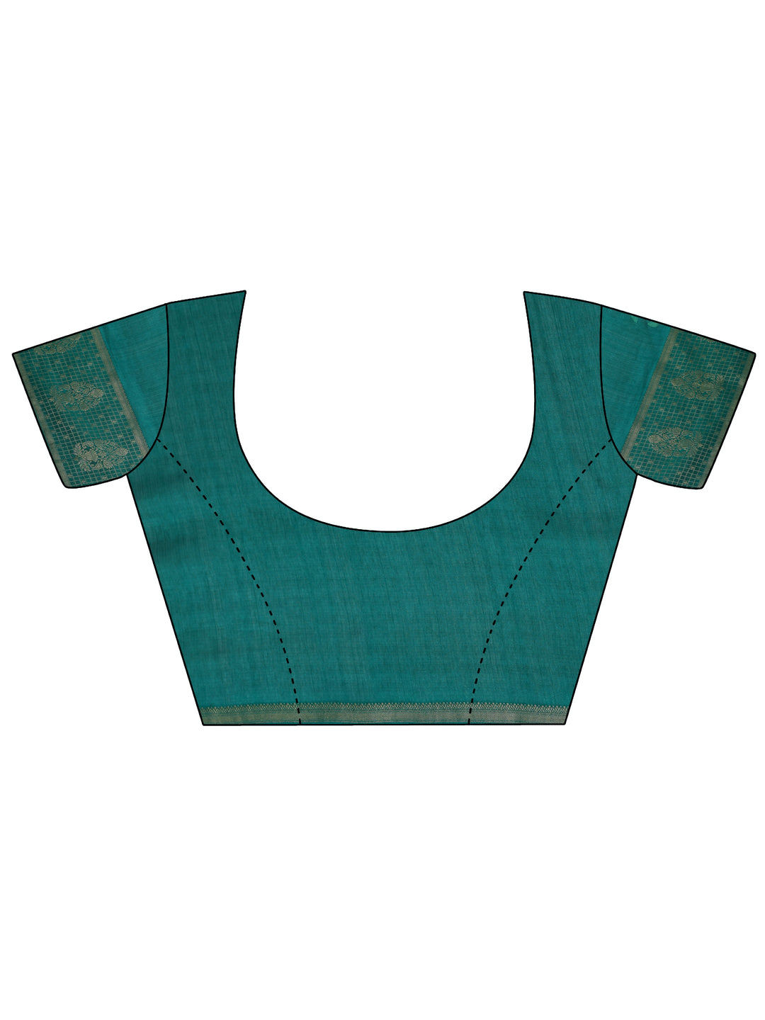 Green Printed Georgette Saree With Unstitched Blouse Piece