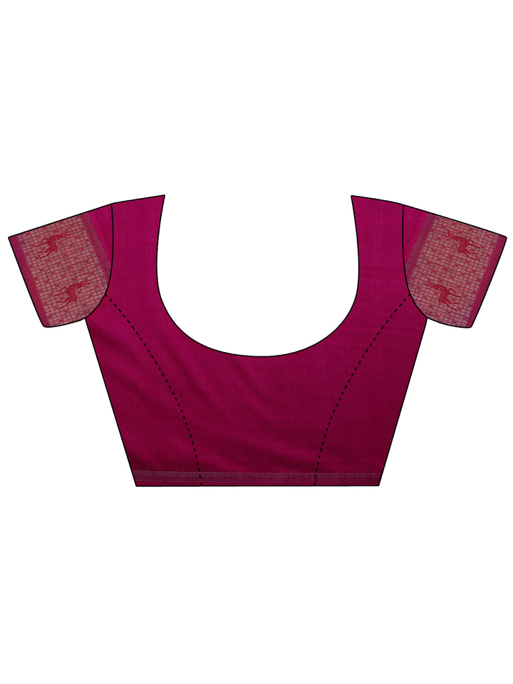 Pink Printed Georgette Saree With Unstitched Blouse Piece