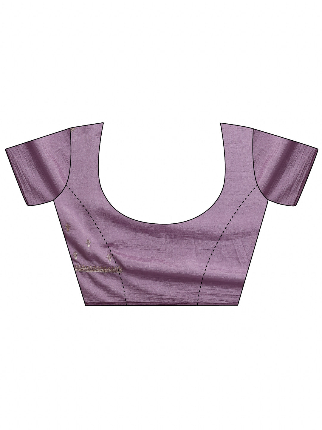 Lavender Embellished Silk Blend Saree With Unstitched Blouse Piece