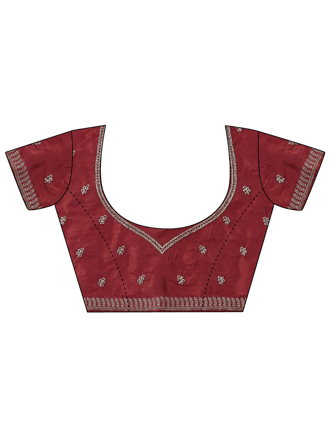 Pink Embellished Organza Saree With Unstitched Blouse Piece