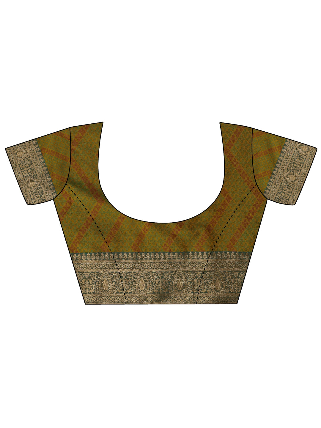 Green Woven Design Banarasi Silk Blend Saree With Unstitched Blouse Piece