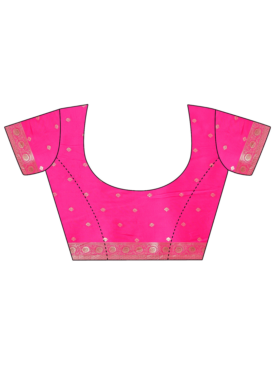 Pink Woven Design Banarasi Silk Blend Saree With Unstitched Blouse Piece