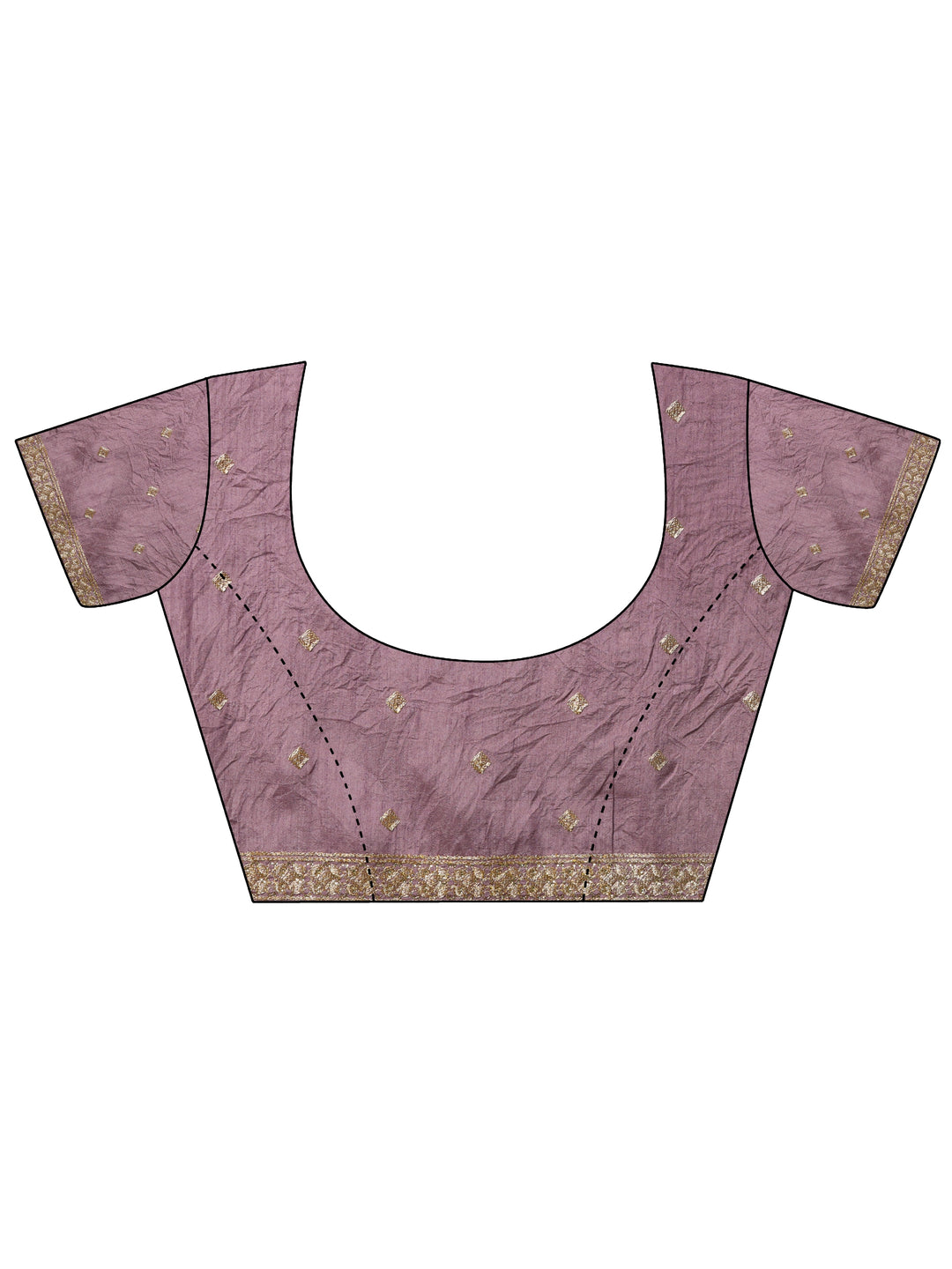 Lavender Embroidered Organza Saree With Unstitched Blouse Piece