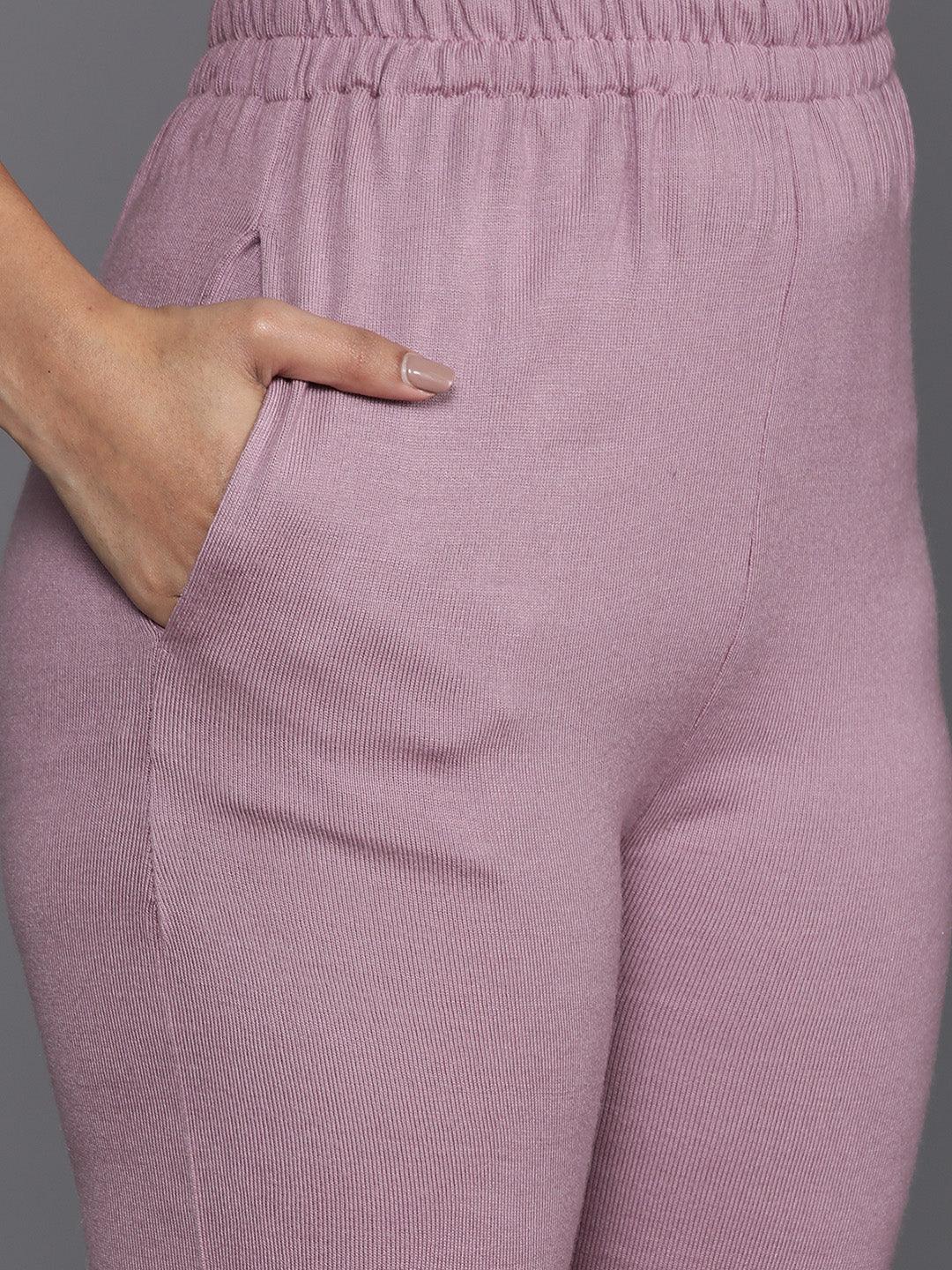 Black Yoke Design Wool Blend A-Line Kurta With Palazzos & Dupatta