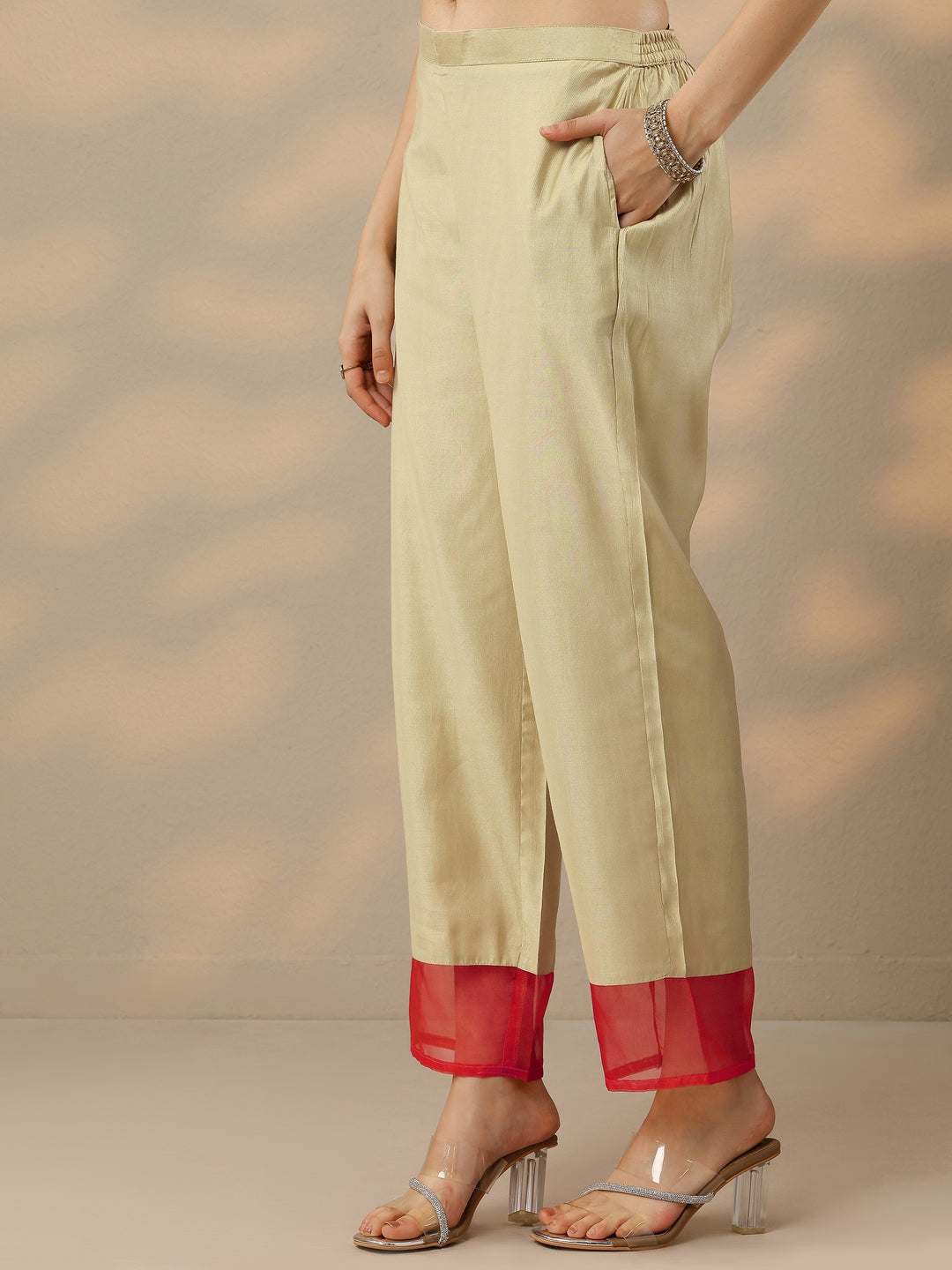 Grey Printed Cotton Blend Straight Suit With Dupatta