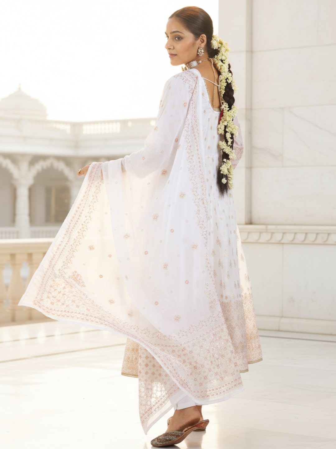Buy Off White Printed Organza Anarkali Suit With Dupatta Online in USA at $70.00 | Libas Buy Off White Printed Organza Anarkali Suit With Dupatta Online in USA at $70.00 | Libas