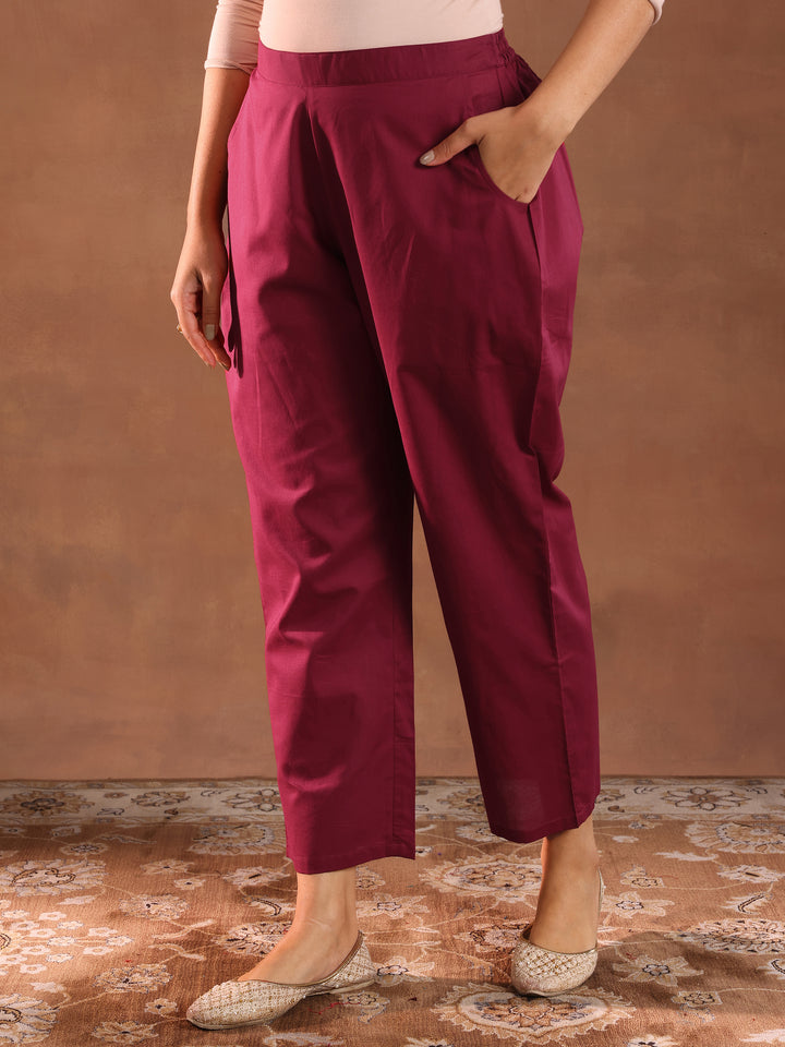 Maroon Woven Design Chanderi Silk Straight Suit With Dupatta