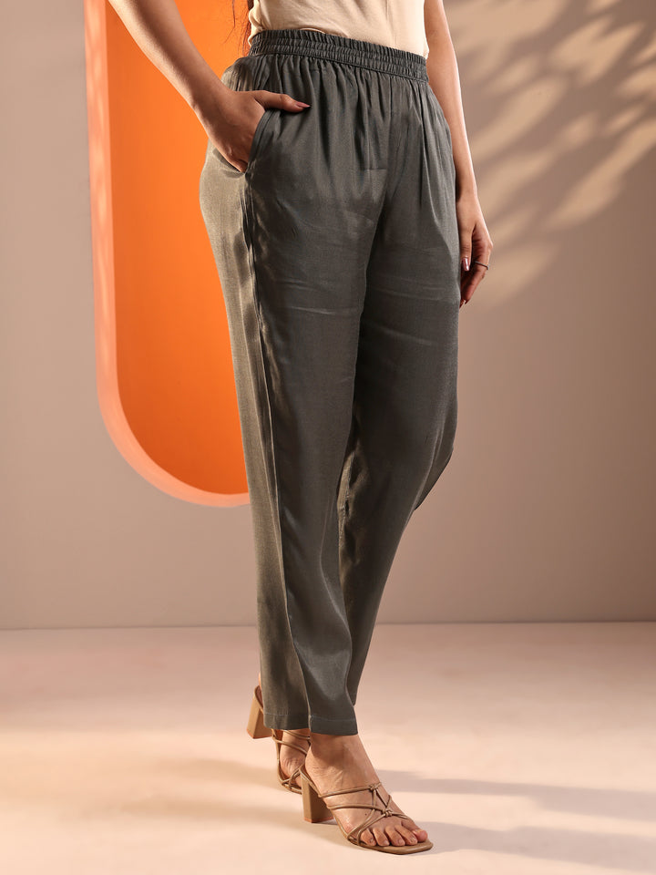 Grey Printed Muslin Straight Suit Set With Dupatta