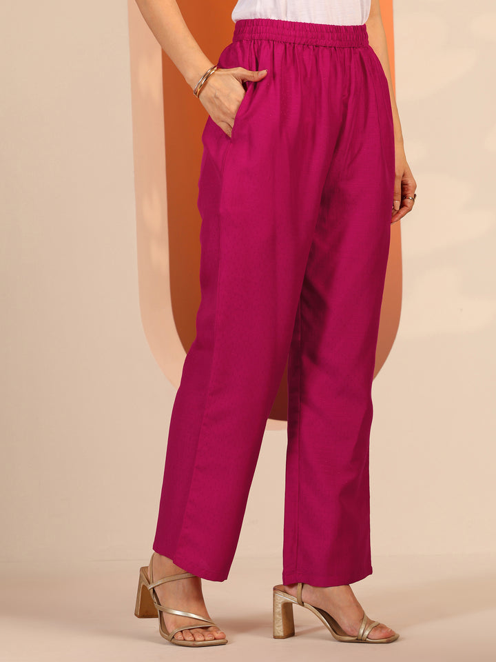 Pink Embellished Silk Blend A-Line Suit Set With Dupatta