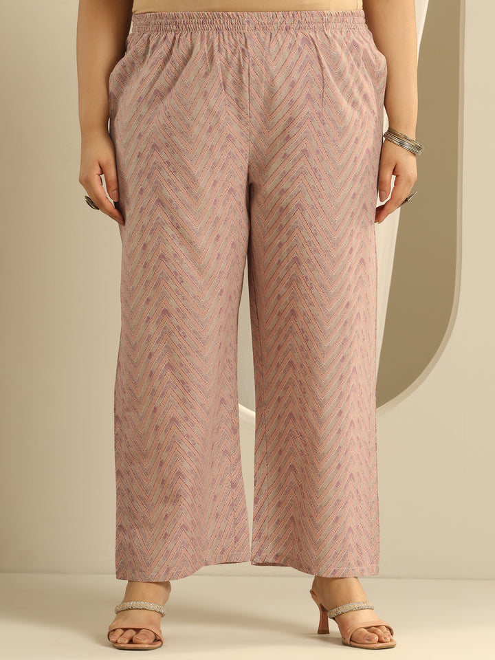 Plus Size Off White Floral Printed Cotton Straight Suit Set With Dupatta