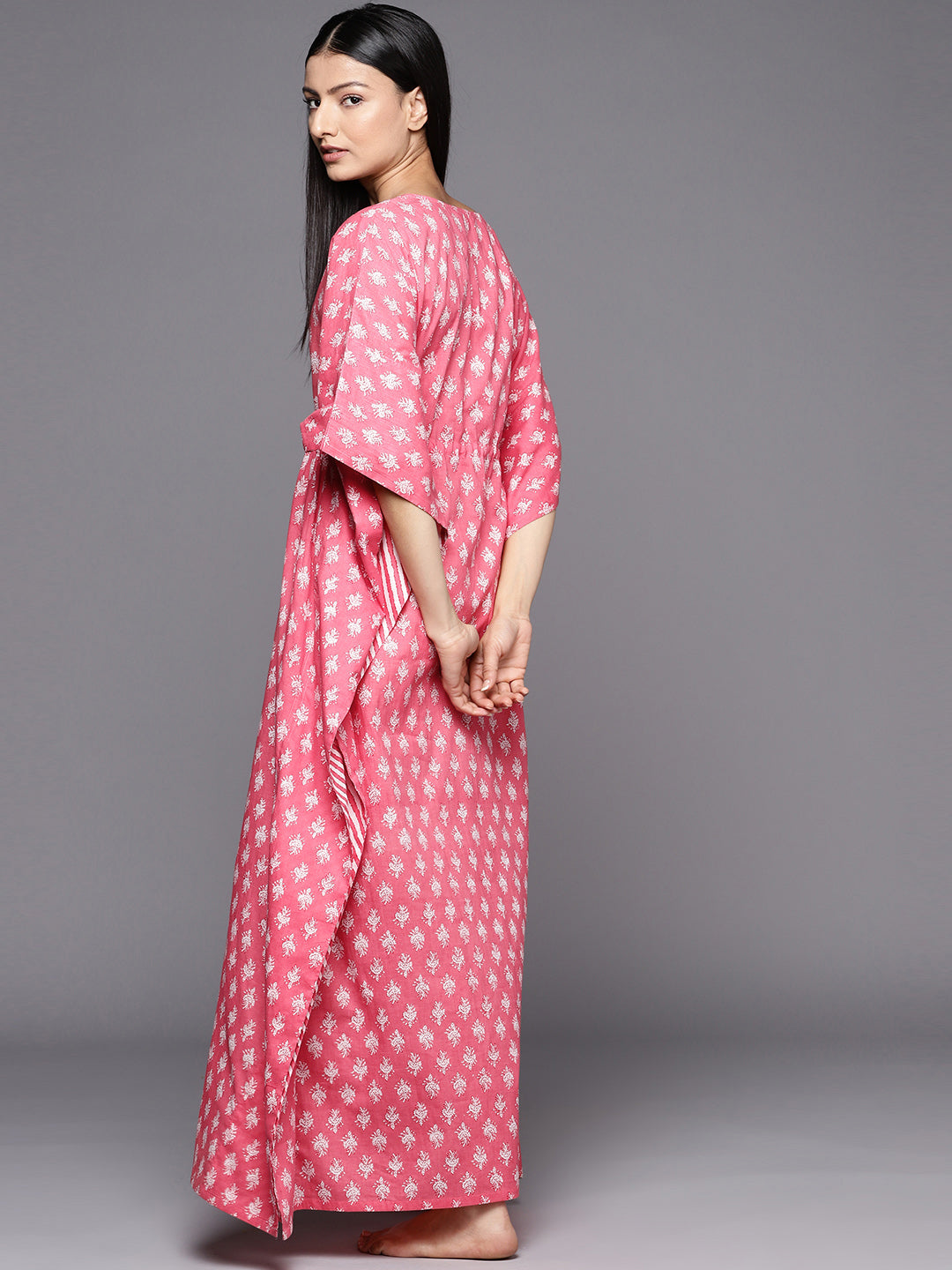 Pink Printed Cotton Nightdress