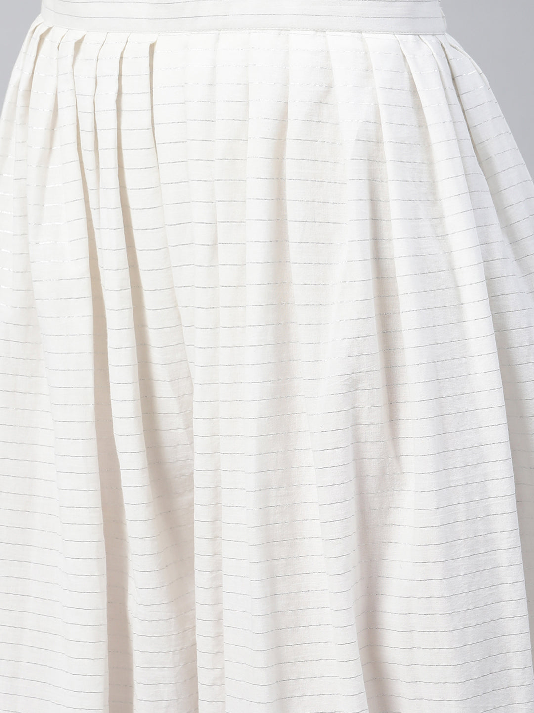 White Striped Cotton Salwar Pants