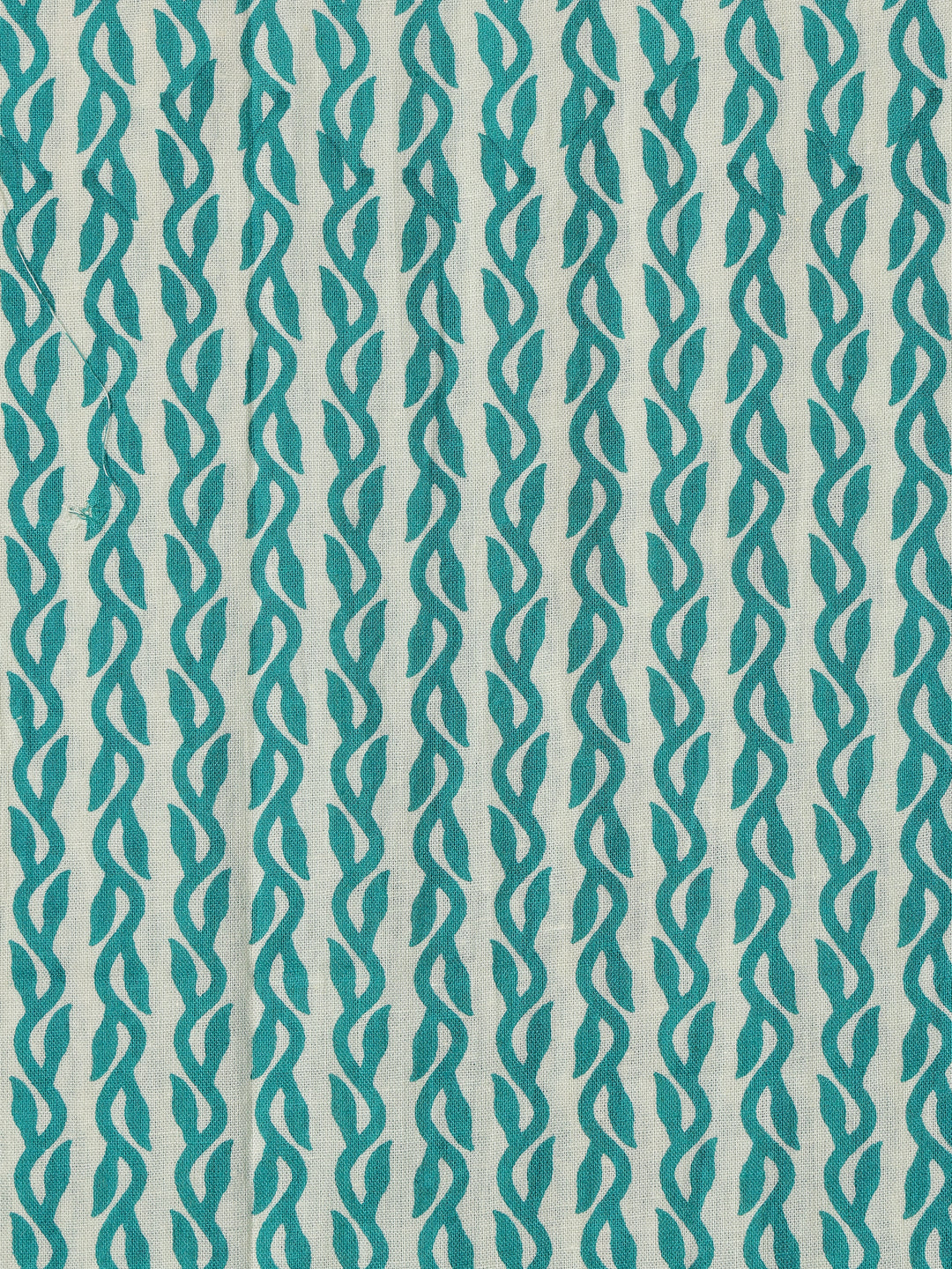 Turquoise blue Printed Cotton Dress Material With Dupatta