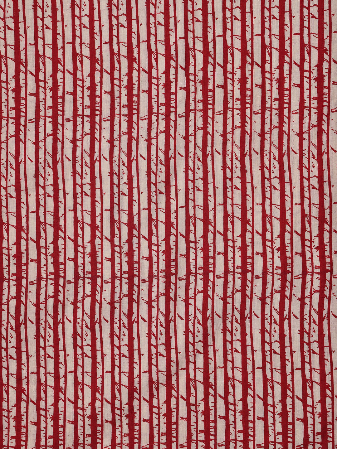 Red Printed Cotton Dress Material With Dupatta