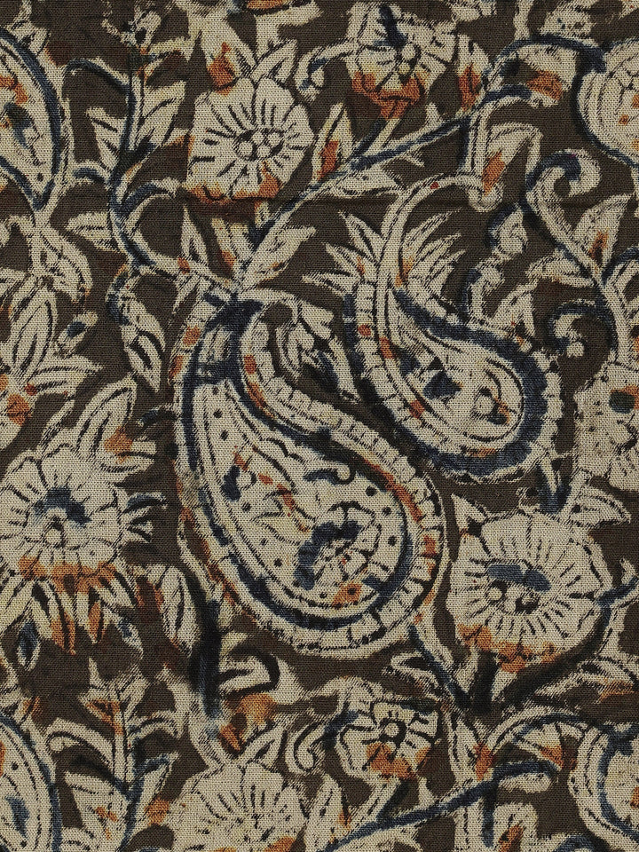 Red Printed Cotton Dress Material With Dupatta