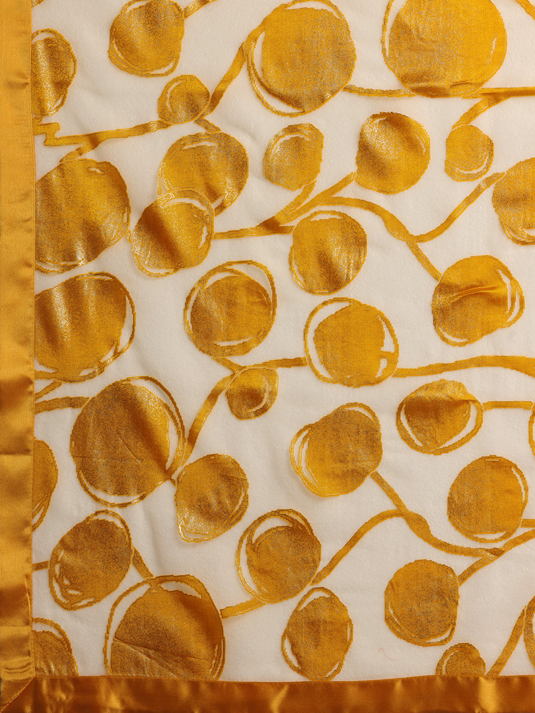 Beige Woven Design Brasso Saree With Unstitched Blouse Piece