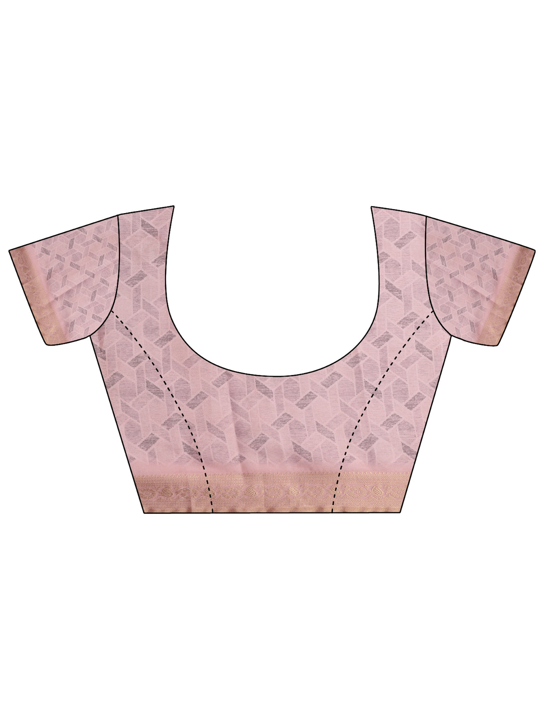 Mauve Printed Silk blend Saree With Unstitched Blouse Piece