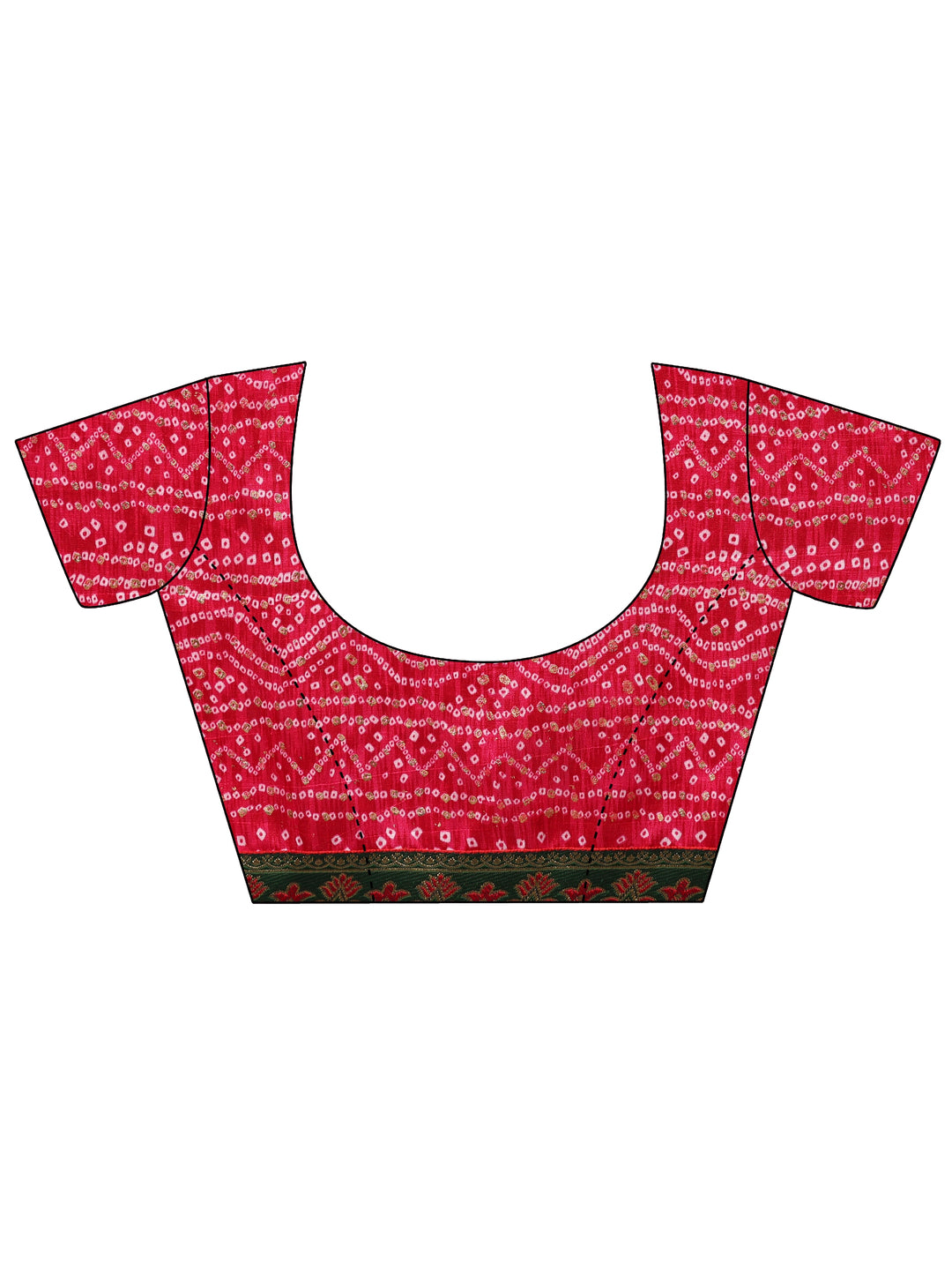 Green Solid Silk Blend Saree With Unstitched Blouse Piece