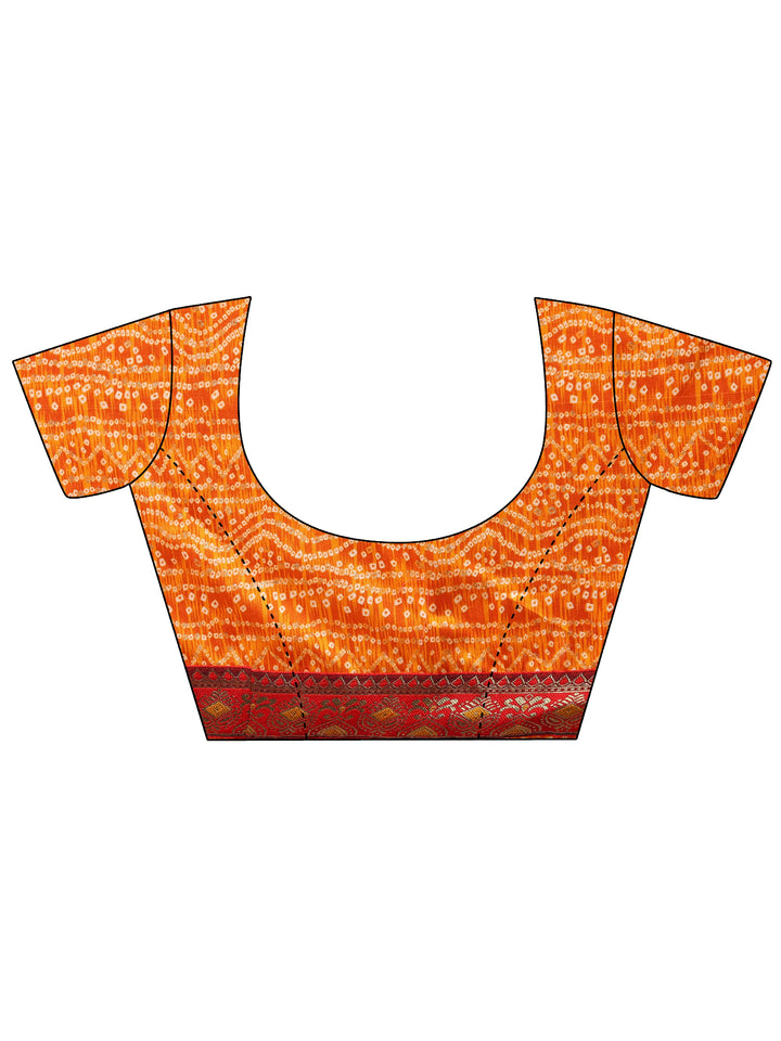 Maroon Solid Silk blend Saree With Unstitched Blouse Piece