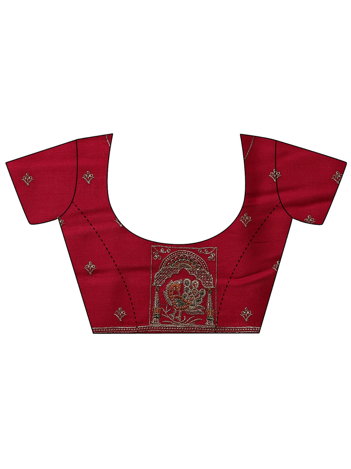 Mustard Bandhani Printed Silk Blend Sarees With Unstitched Blouse Piece