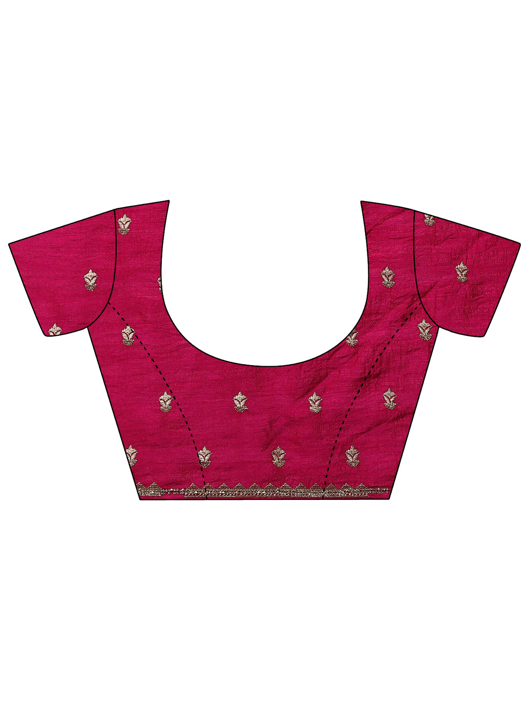 Pink Embellished Silk Blend Sarees With Unstitched Blouse Piece