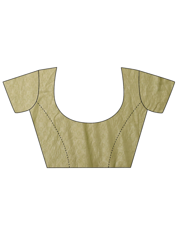 Green Embellished Chiffon Sarees With Unstitched Blouse Piece