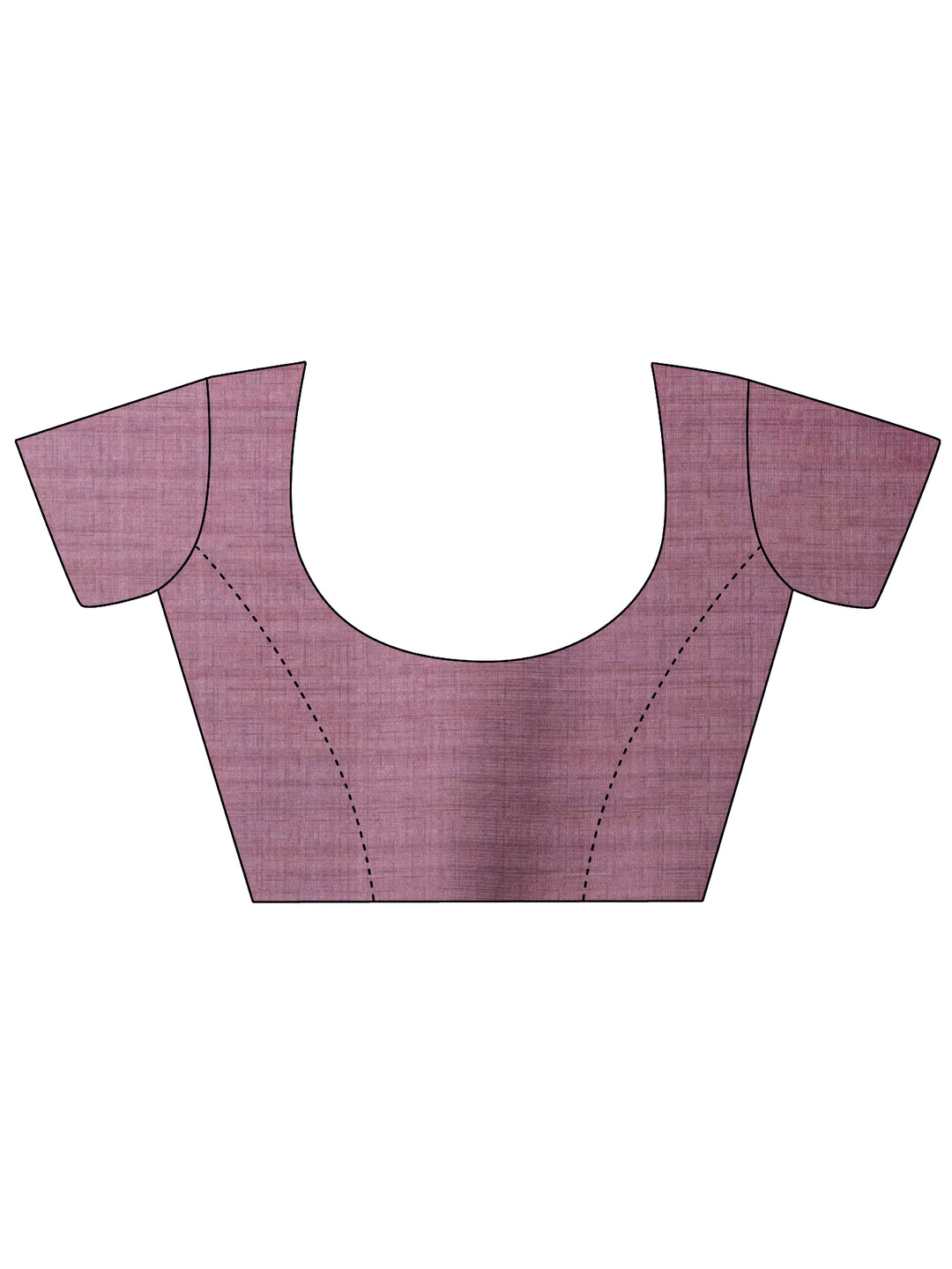 Lavender Printed Kota Saree With Unstitched Blouse Piece