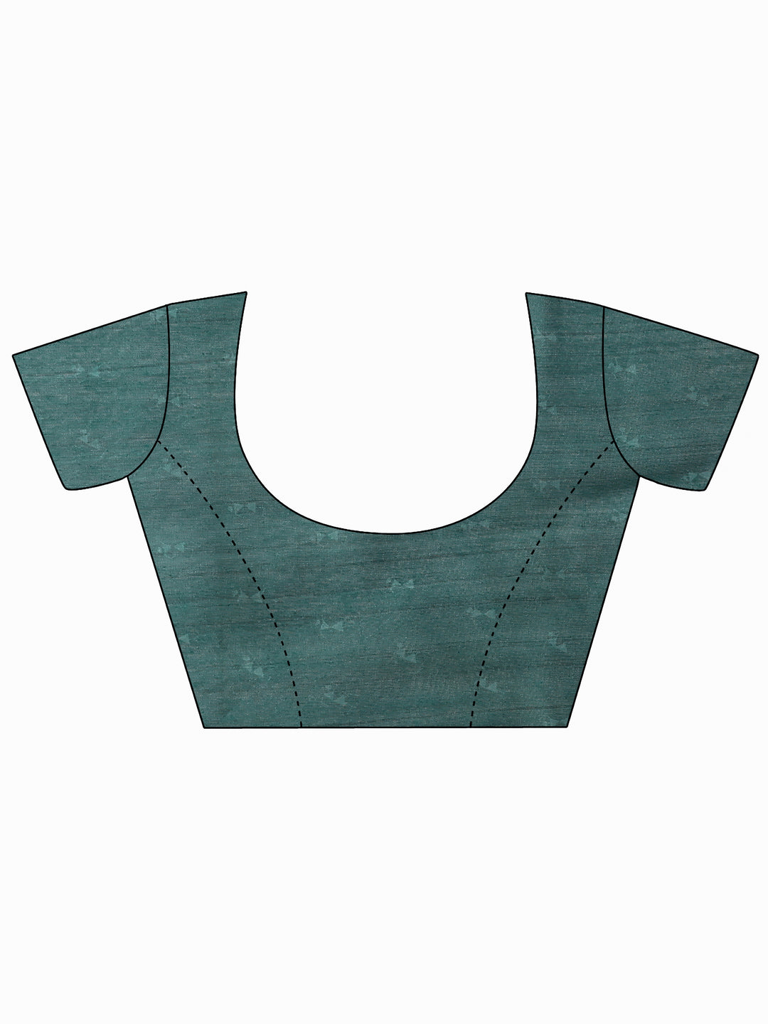 Green Printed Silk Blend Saree With Unstitched Blouse Piece