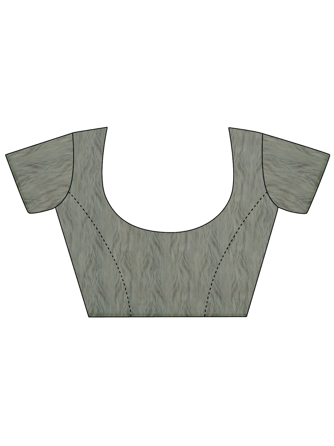 Green Printed Silk Blend Saree With Unstitched Blouse Piece