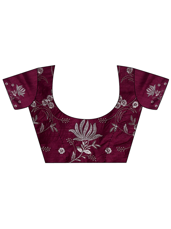 Pink Solid Organza Saree With Unstitched Blouse Piece