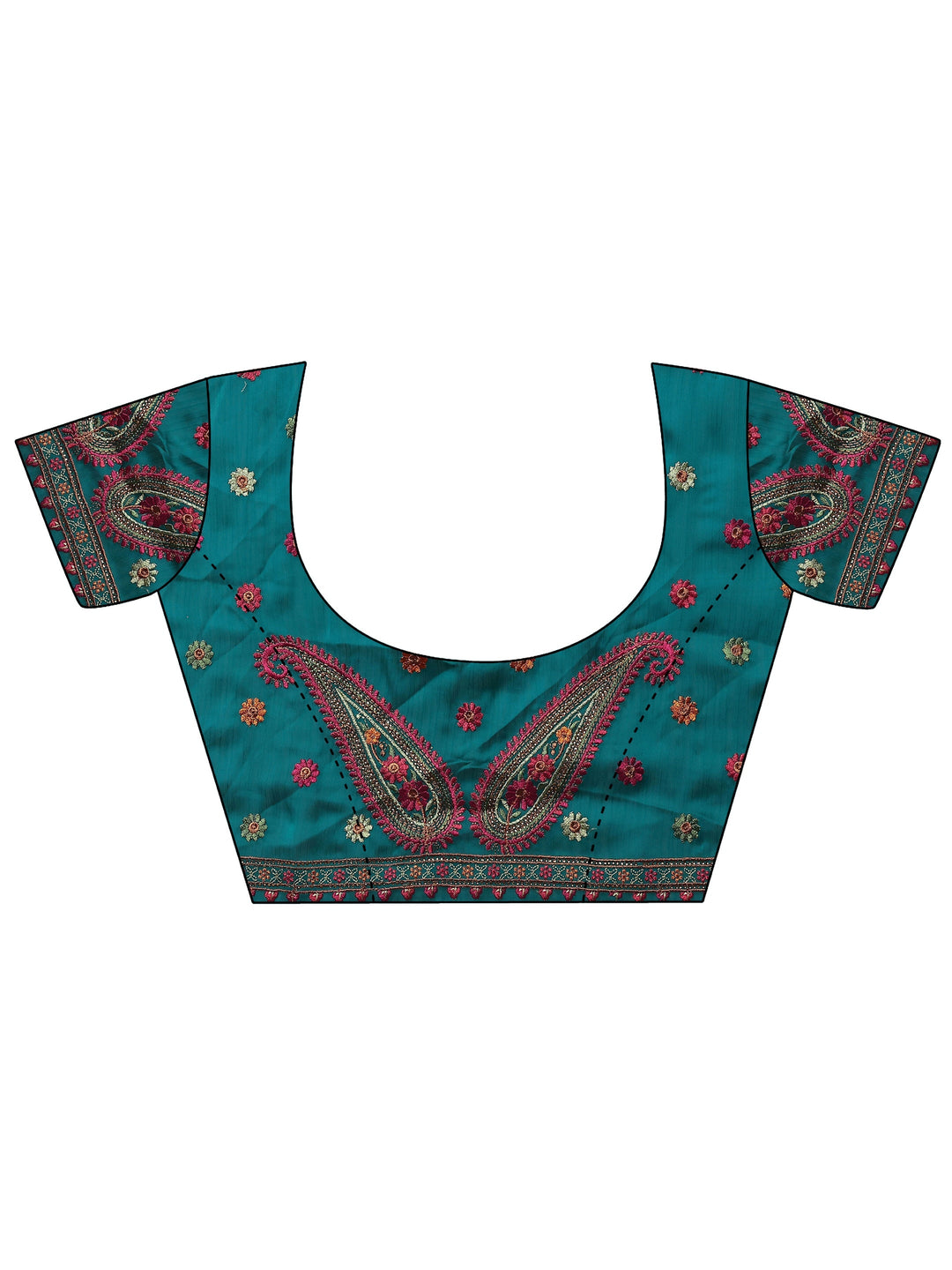 Green Solid Chiffon Saree With Unstitched Blouse Piece