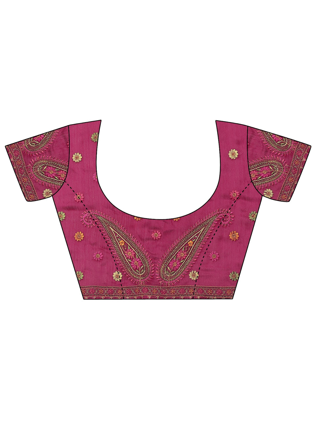 Red Solid Chiffon Saree With Unstitched Blouse Piece