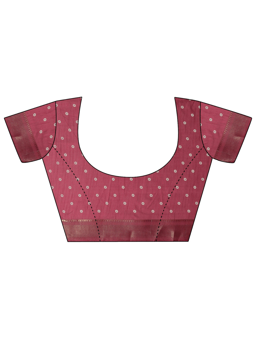 Red Bandhani Printed Silk Blend Saree With Unstitched Blouse Piece