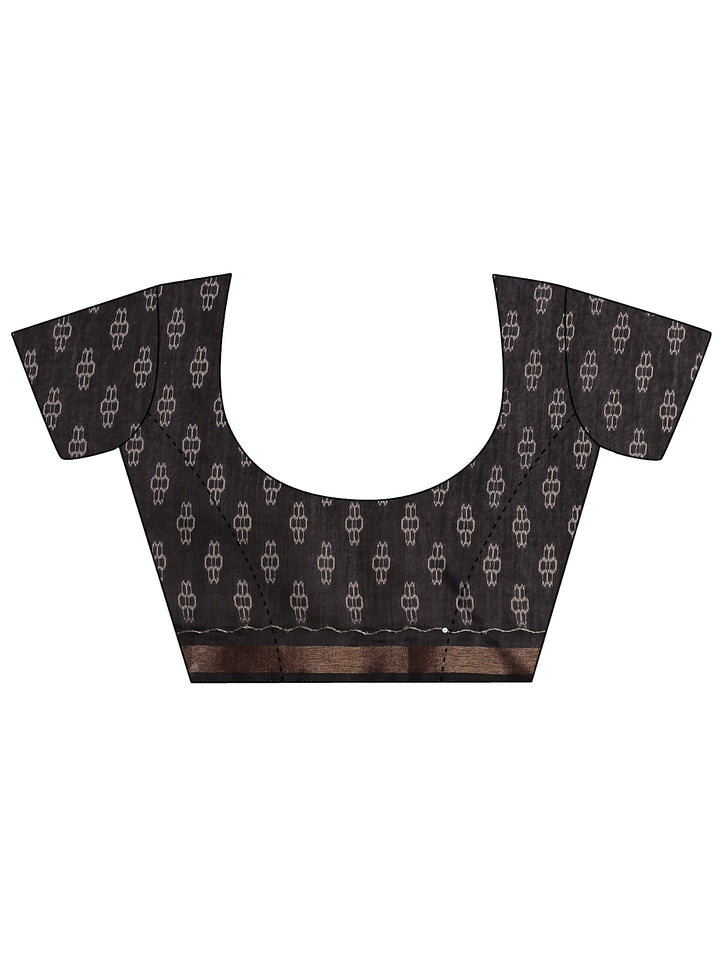 Red Solid Silk Blend Saree With Unstitched Blouse Piece