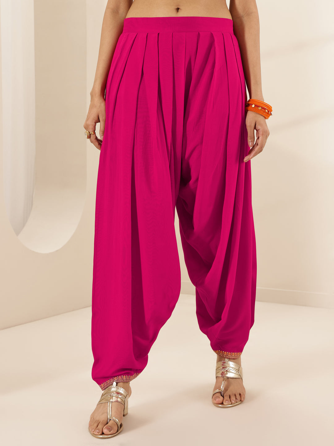 Pink Self Design Silk Blend Straight Suit Sets With Dupatta