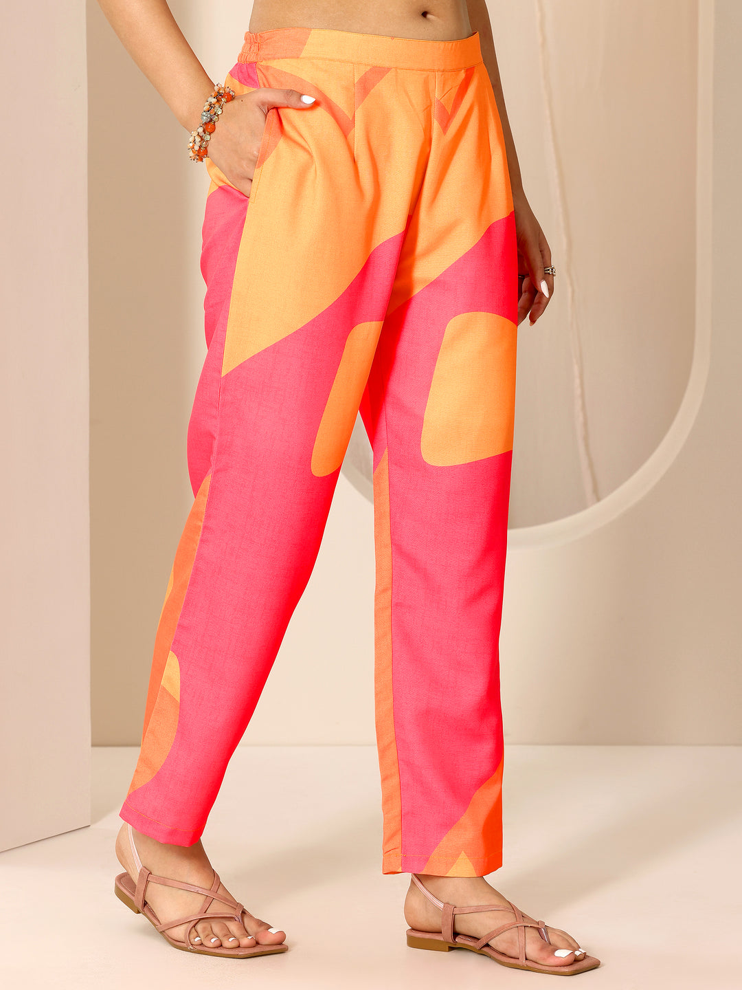 Multi Printed Rayon Straight Kurta Set