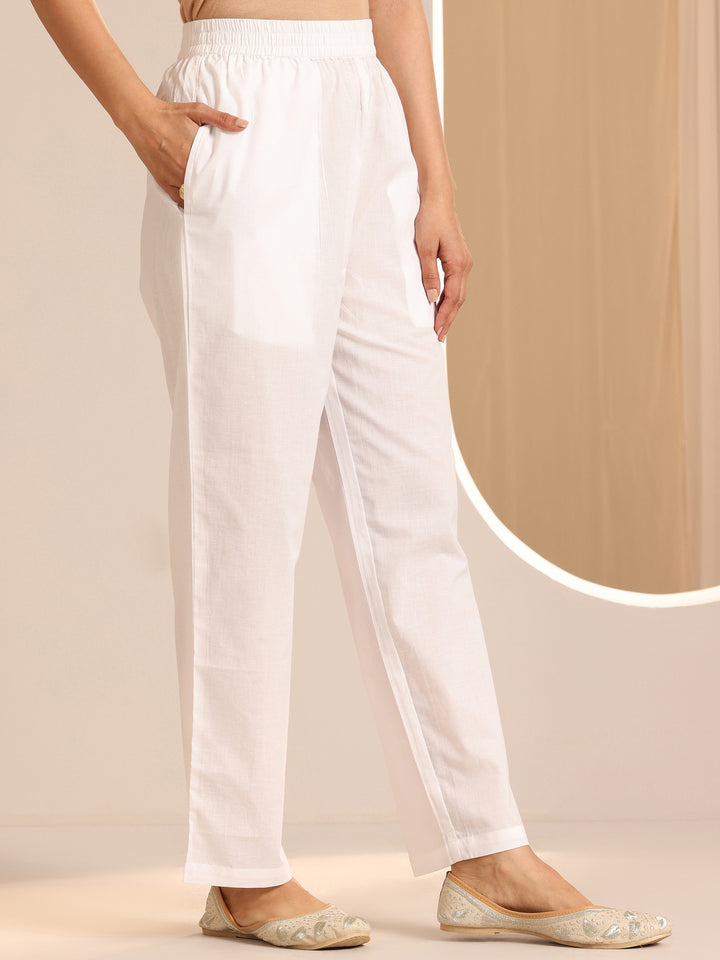 Lavender Yoke Design Cotton Straight Suit Set With Dupatta