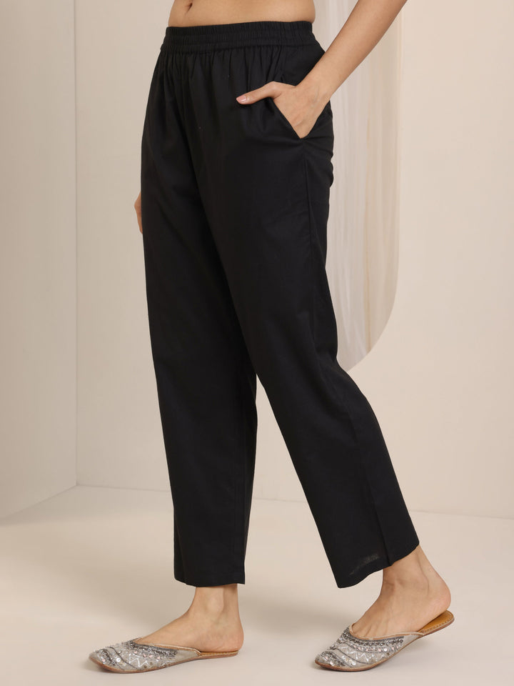 Beige Printed Cotton Straight Suit Set With Dupatta