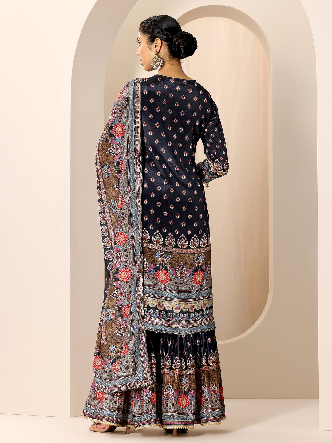 Multi Printed Chinon Straight Suit Set With Dupatta
