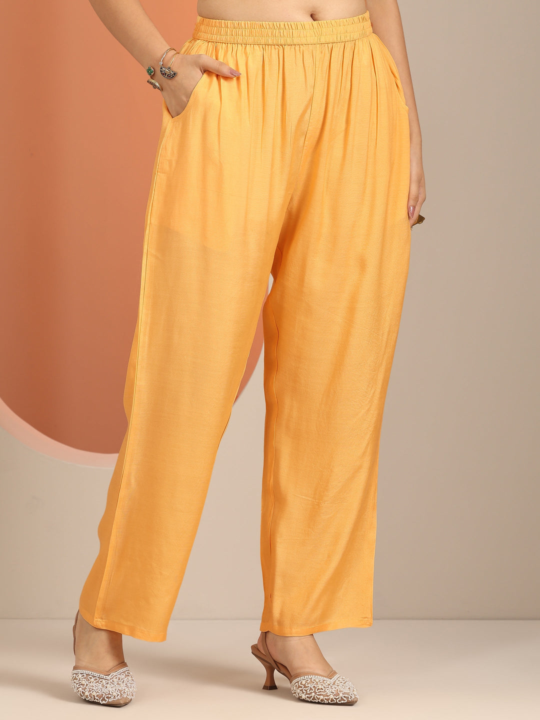 Libas Art Yellow Embroidered Muslin Straight Suit Set With Dupatta