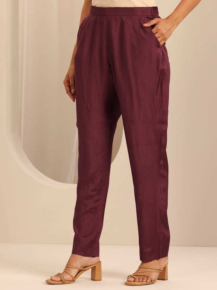 Maroon Printed Muslin Straight Suit Set With Dupatta