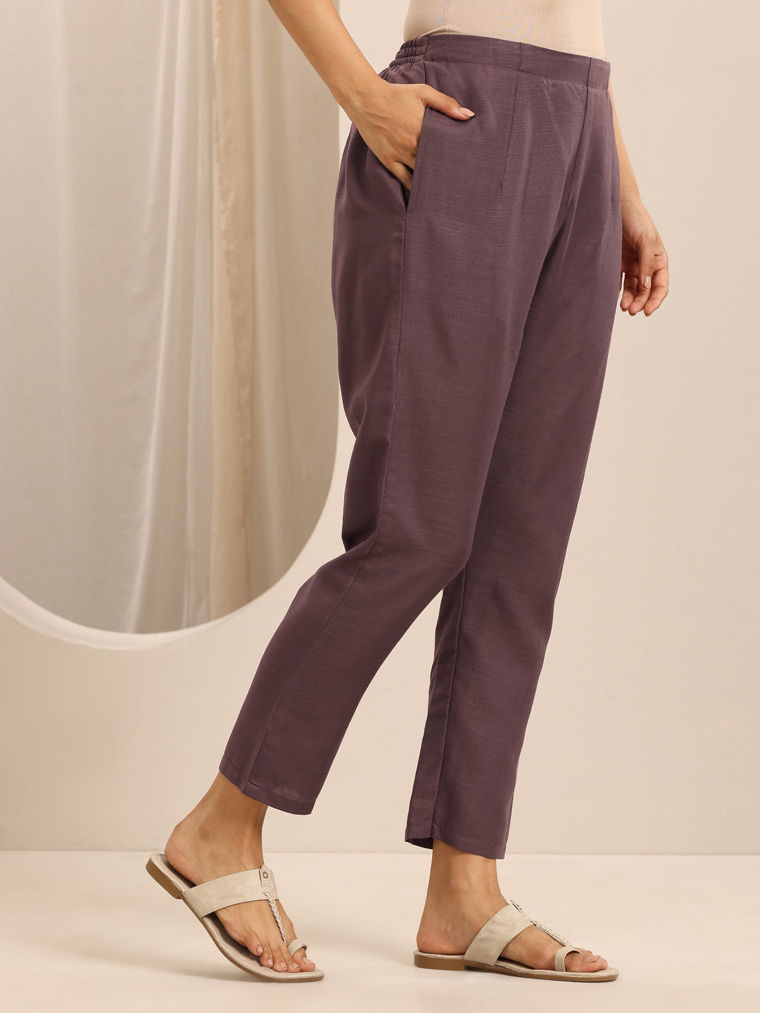 Brown Printed Silk Blend Straight Suit Set With Dupatta